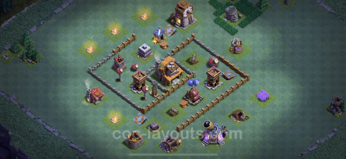 BH4 Top Rated Defense Base – Competitive Builder Hall Layout Updated 2026