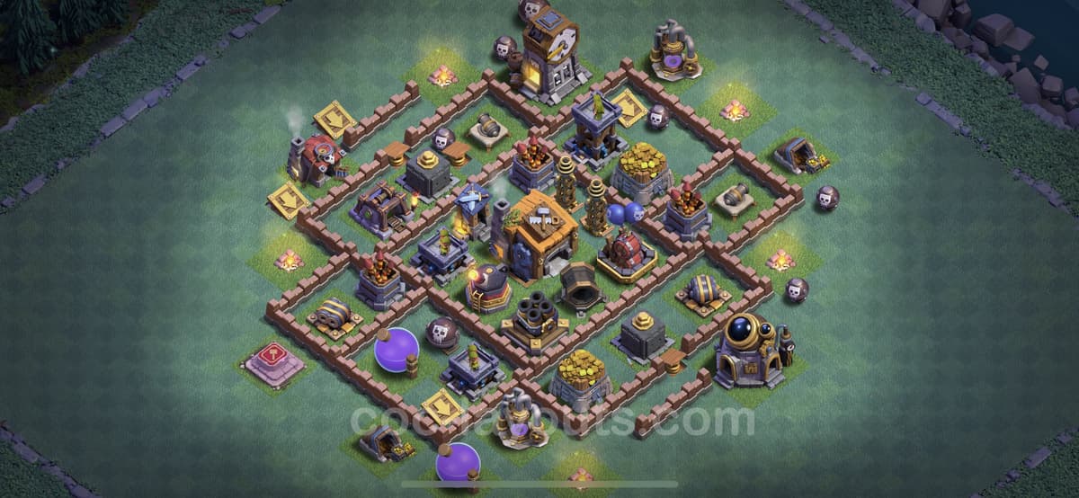 BH7 Builder Hall Base Plan – Anti 2-Star with Base Link CoC 2026