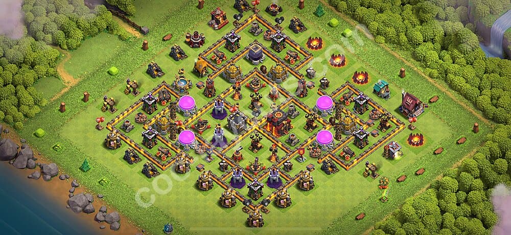 Farming Base Layout TH10 – Resource Protection Defensive Strategy CoC 2026