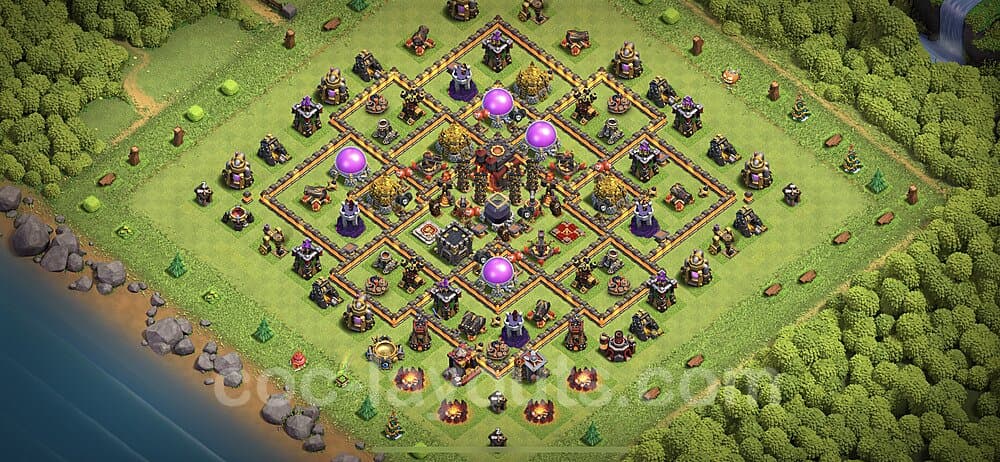Strongest TH10 Hybrid Base β Hybrid Defense Guide CoC 2026
