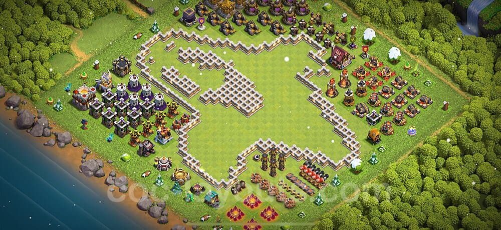 Pro TH11 War Design β Solid Defense Base Link 2025