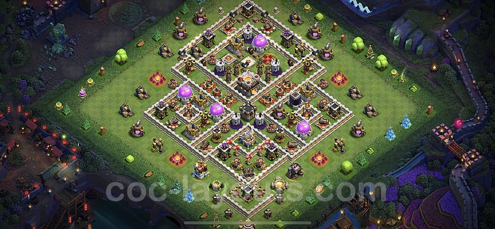 TH11 Base with Copy Link β Hybrid Defense Hybrid Layout 2025