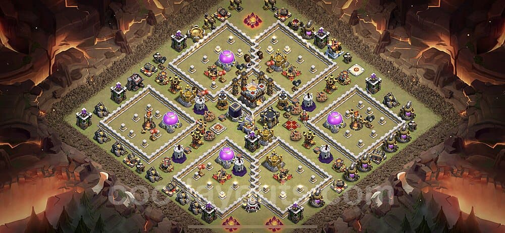 TH11 Hybrid Defense Base Design β Top Hybrid Layout CoC 2026