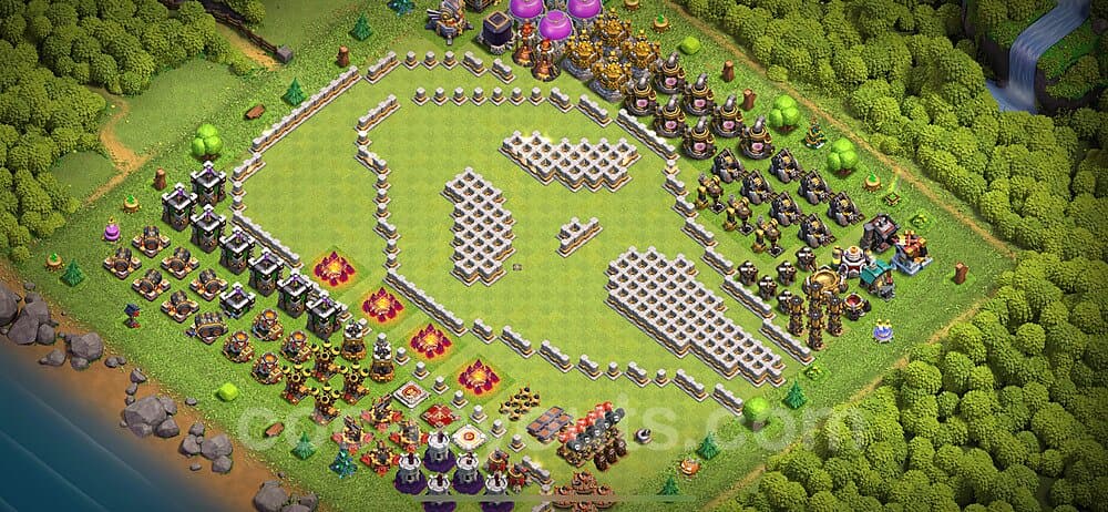 TH11 War Layout β Solid Defense Strategy & Base Link 2025