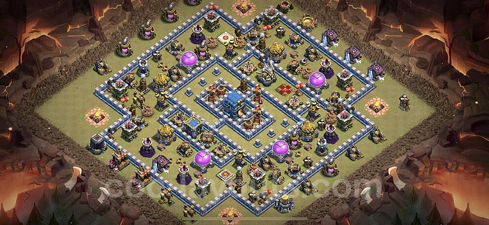 Anti 3-Star Layout for TH12 β Proven War Base 2026