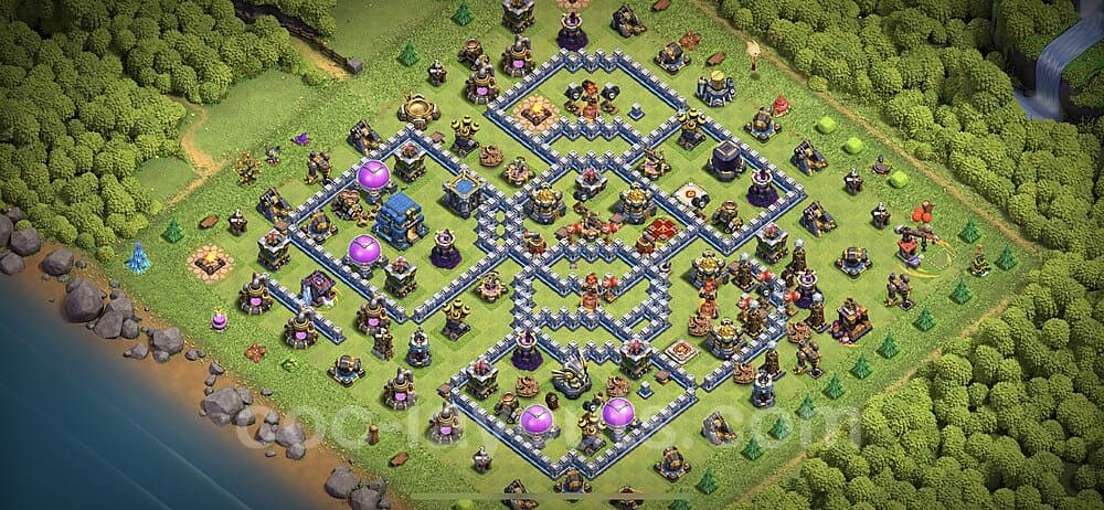 TH12 Hybrid Setup β Anti 3-Star Defensive Layout Season 2026