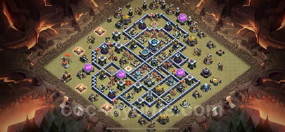 Clash of Clans TH13 War Base – Anti Air Design Updated 2026