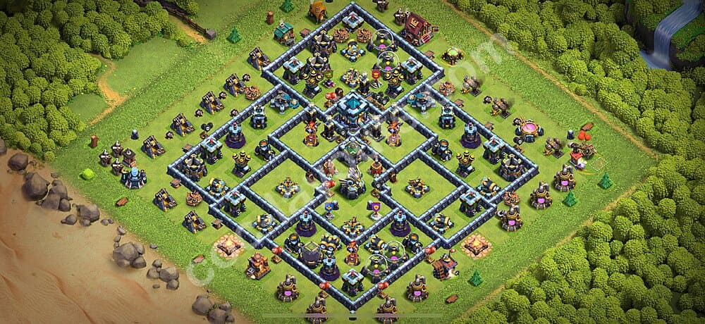 Ranked TH13 War Base β Anti 3-Star with Link 2025