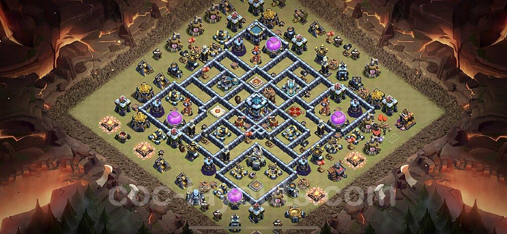 Strongest TH13 War Base β Solid Defense Guide 2026
