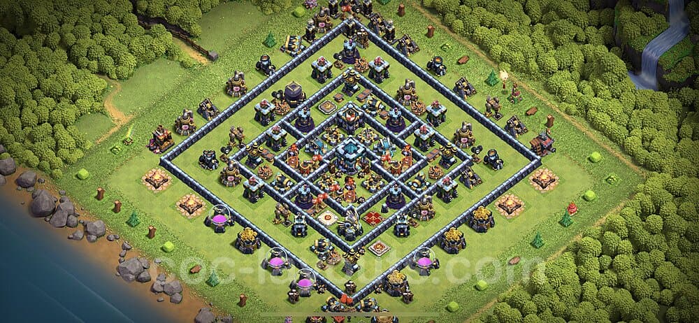 TH13 Anti Air Base β Competitive War Layout CoC 2026