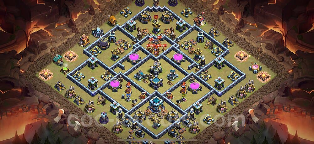 TH13 Hybrid Setup β Anti 3-Star Defensive Layout Updated 2026