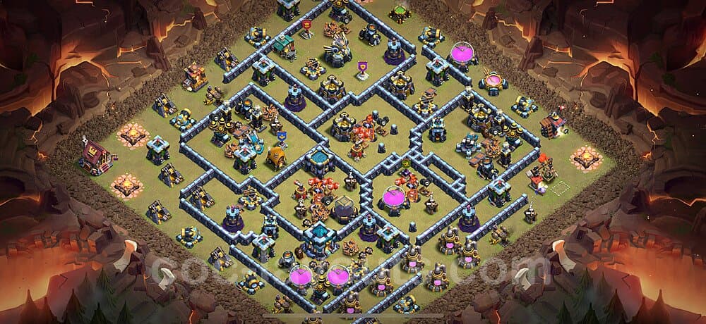 TH13 War Base with Copy Link β Anti 3-Star Strategy 2025