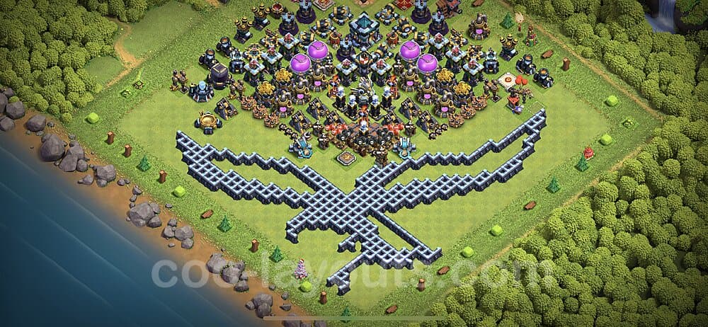 TH13 War Base with Copy Link β Solid Defense Strategy CoC 2026
