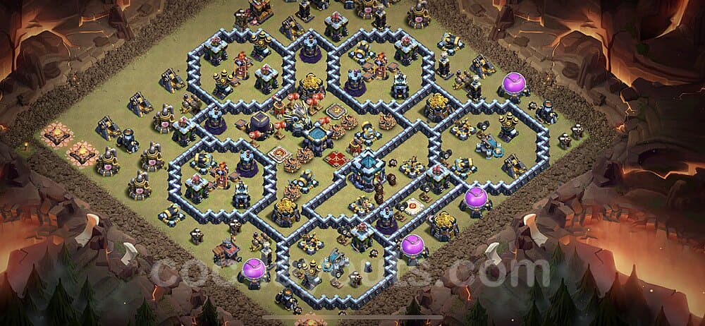 TH13 War Base with Link β Anti Everything Layout 2026