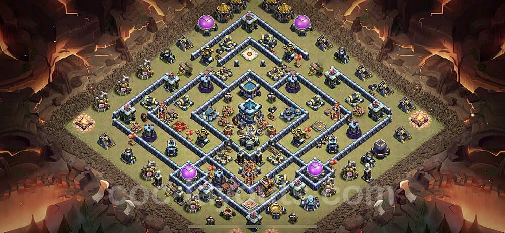 War Base Layout TH13 – Anti 2-Star Defensive Strategy 2025