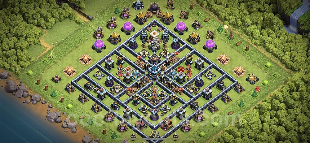 War Base Layout TH13 – Anti 2-Star Defensive Strategy 2026