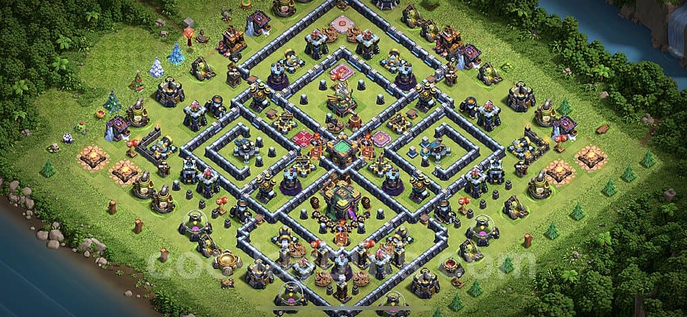 Dominate with This TH14 War Base β Anti 3-Star CoC 2026