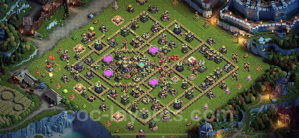 TH14 Hybrid Base Blueprint β Hybrid Defense Edition CoC 2026