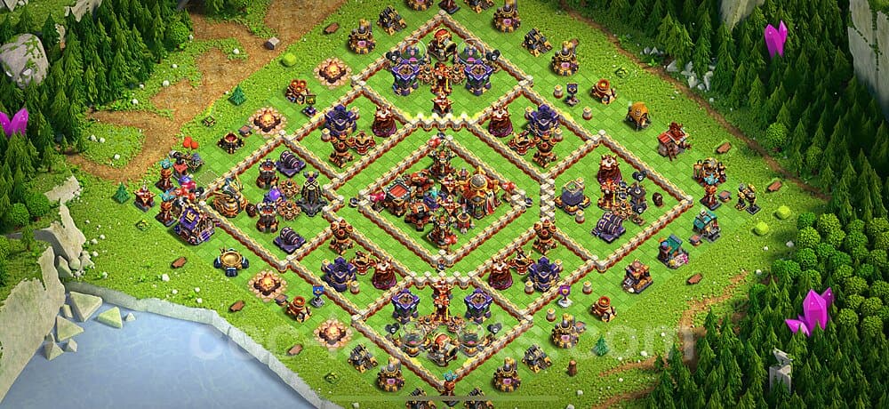 Clash of Clans TH16 Trophy Base β Trophy Pushing Design 2025