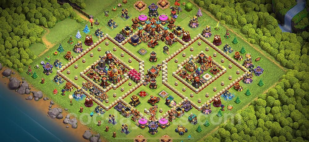 TH16 Anti Everything Base β Competitive War Layout Updated 2026
