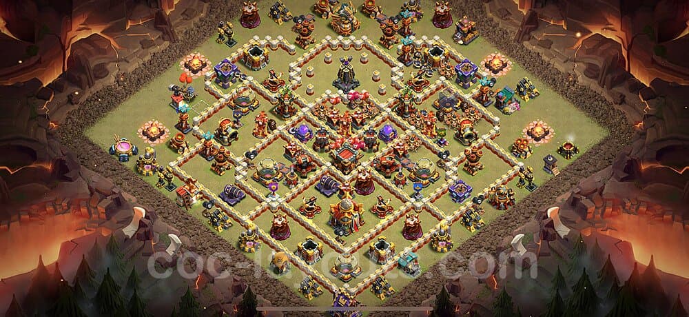 TH16 Base with Copy Link β Anti 3-Star War Layout 2025
