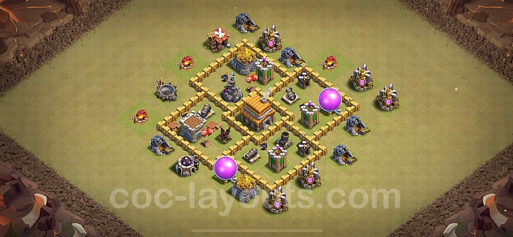 Anti 2-Star TH5 Base Layout | Best War Design CoC 2026