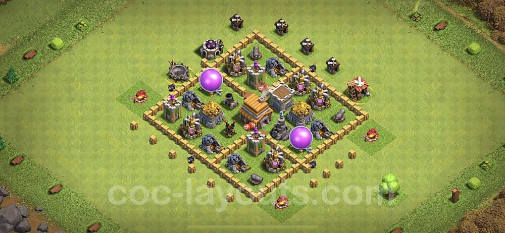 Best TH5 Trophy Base β Anti Everything Plan CoC 2026