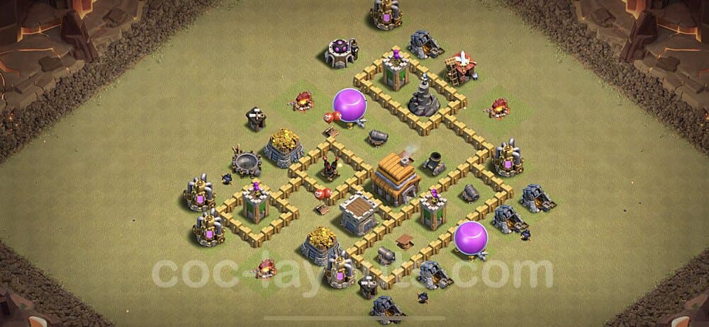Ranked TH5 War Base β Anti Everything with Link 2025