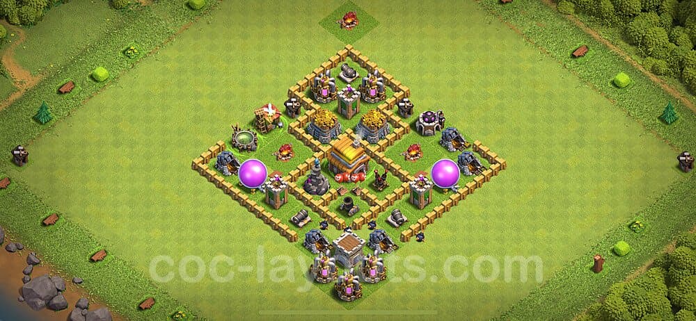 TH5 Hybrid Base with Copy Link – Hybrid Defense Strategy CoC 2026