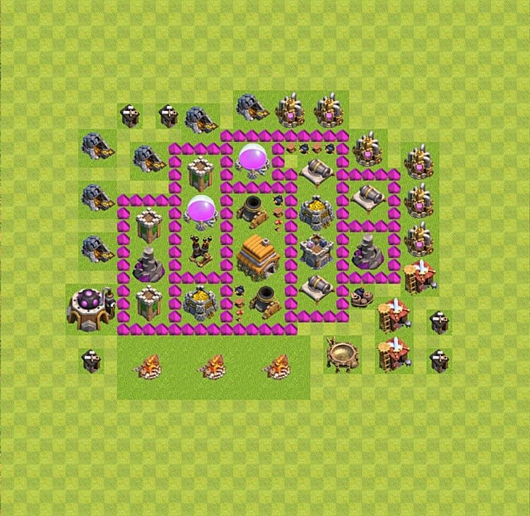 High Win-Rate TH6 Trophy Base β Trophy Pushing Layout 2025