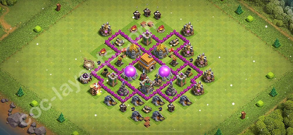Pro TH6 Farming Design – Anti 3-Star Base Link CoC 2026