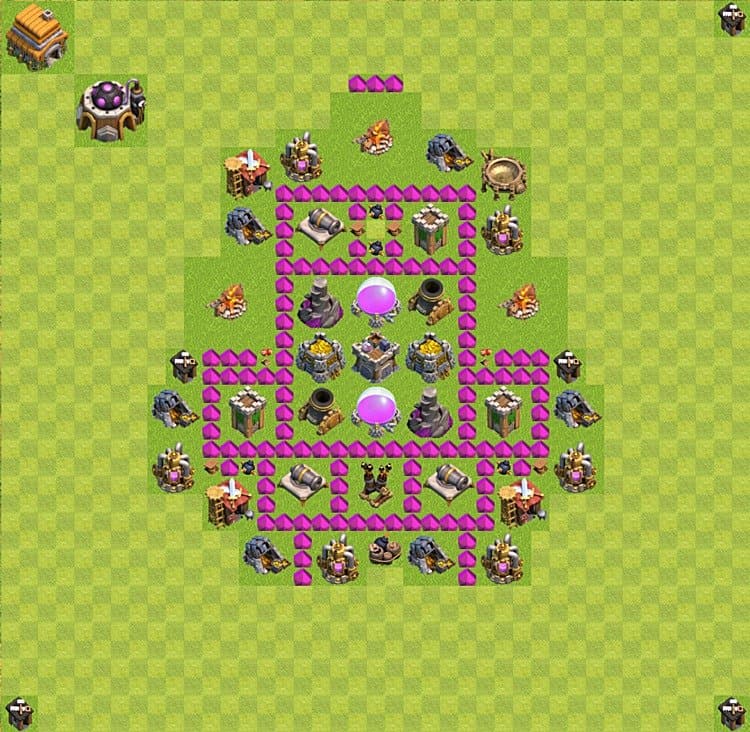 Tested TH6 Farming Base – Resource Protection Plan & Copy Link CoC 2026
