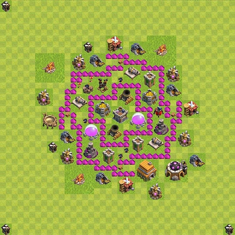 TH6 Defensive Farming Layout – Resource Protection with Link Season 2026