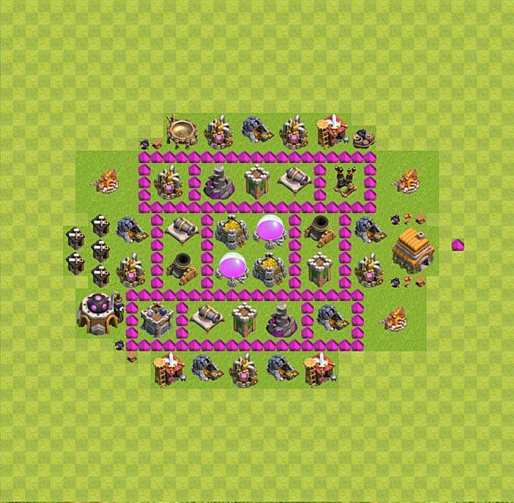 TH6 Farming Setup β Resource Protection Defensive Layout CoC 2026