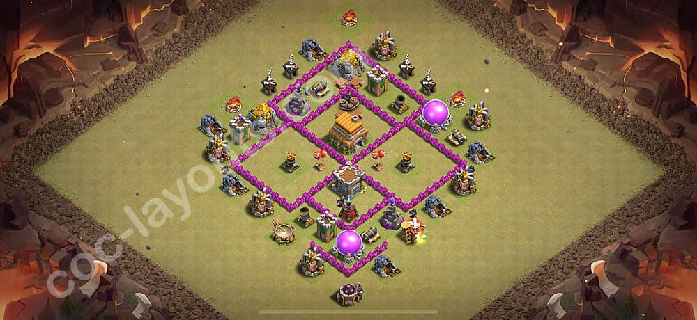 TH6 War Setup β Anti Air Defensive Layout 2025