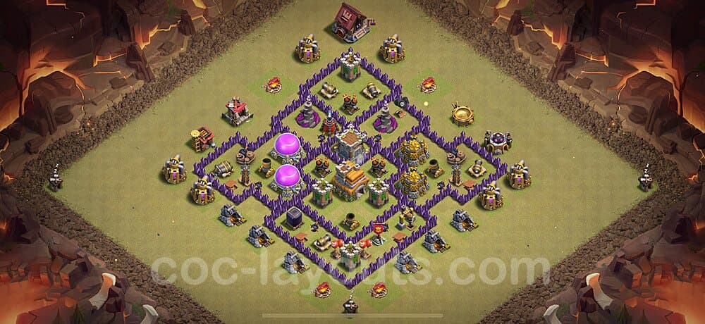 Clash of Clans TH7 War Base β Anti Everything Design Season 2026