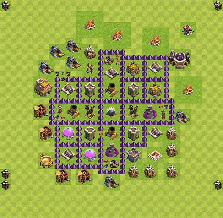 High Win-Rate TH7 Farming Base β Resource Protection Layout CoC 2026