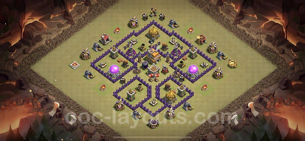 TH7 Hybrid Layout β Anti 3-Star Strategy & Base Link 2025