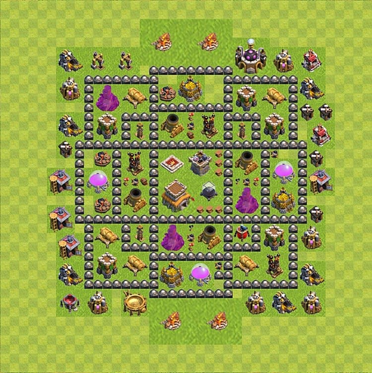 Clash of Clans TH8 Trophy Base β Trophy Pushing Design Season 2026