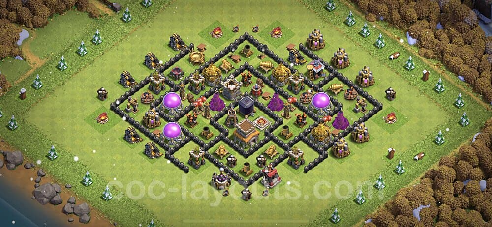 Hybrid Defense Layout for TH8 – Proven Hybrid Base Season 2026