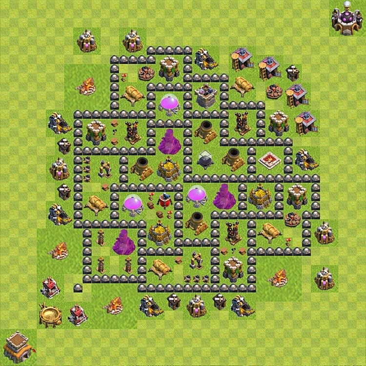 Resource Protection Layout for TH8 β Proven Farming Base Season 2026