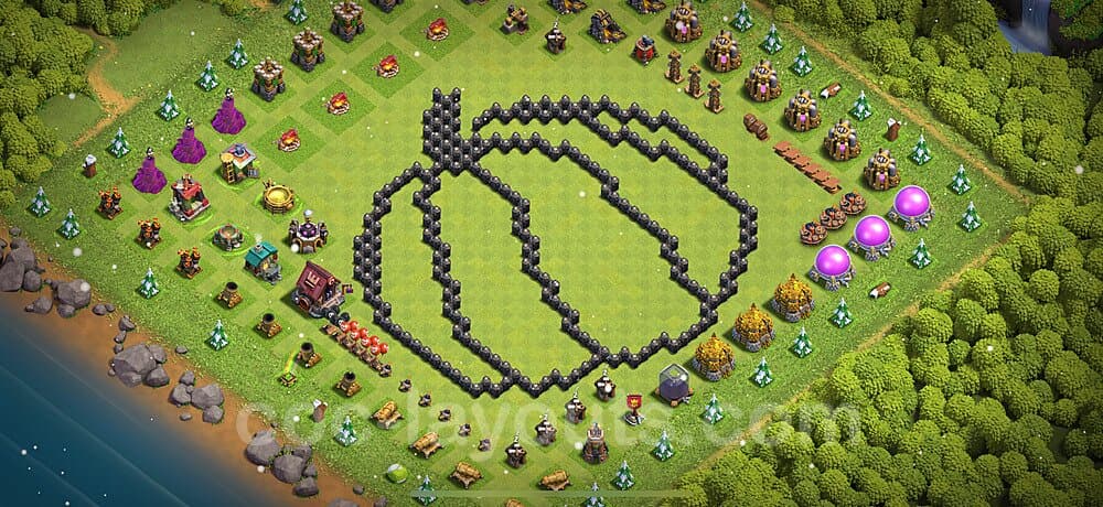 Solid Defense War Base for TH8 β Instant Copy Link CoC 2026