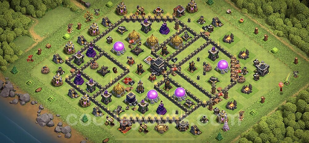 Optimized TH9 Base – Resource Protection Farming Plan CoC 2026